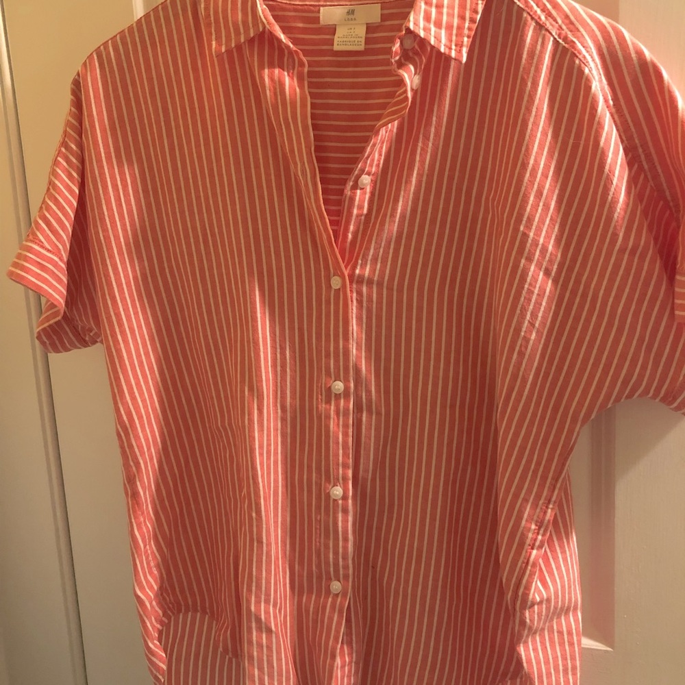 Striped button up top from H&M